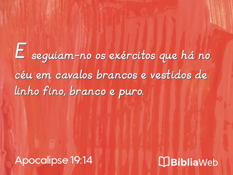 Apocalipse 19:14 em imagem para compartilhar