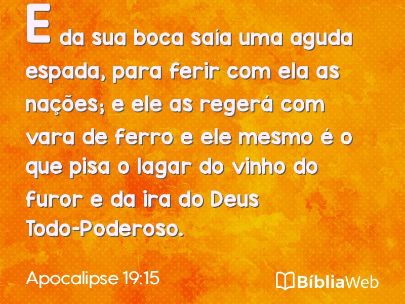 Apocalipse 19:15 em imagem para compartilhar