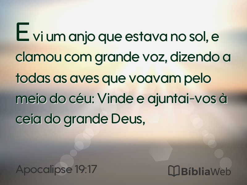 Apocalipse 19:17 em imagem para compartilhar