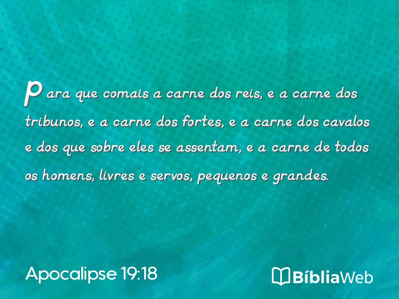 Apocalipse 19:18 em imagem para compartilhar