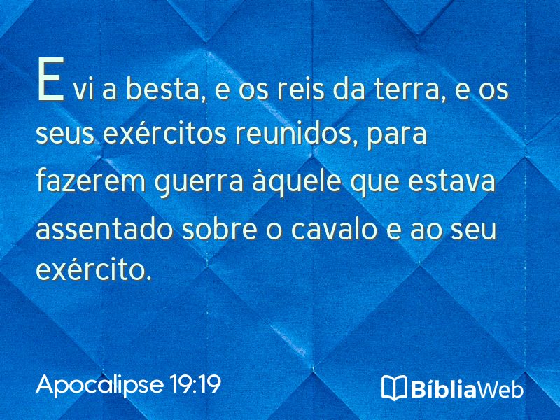 Apocalipse 19:19 em imagem para compartilhar
