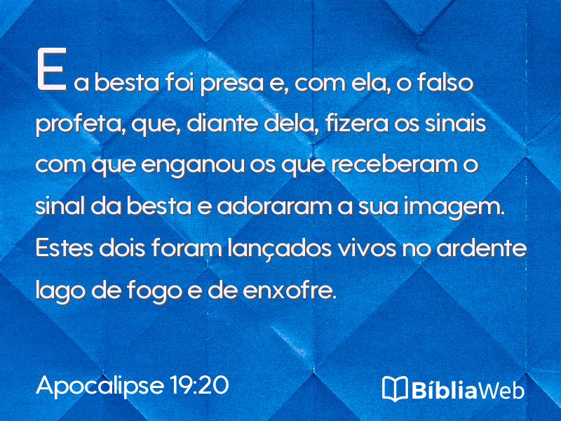 Apocalipse 19:20 em imagem para compartilhar