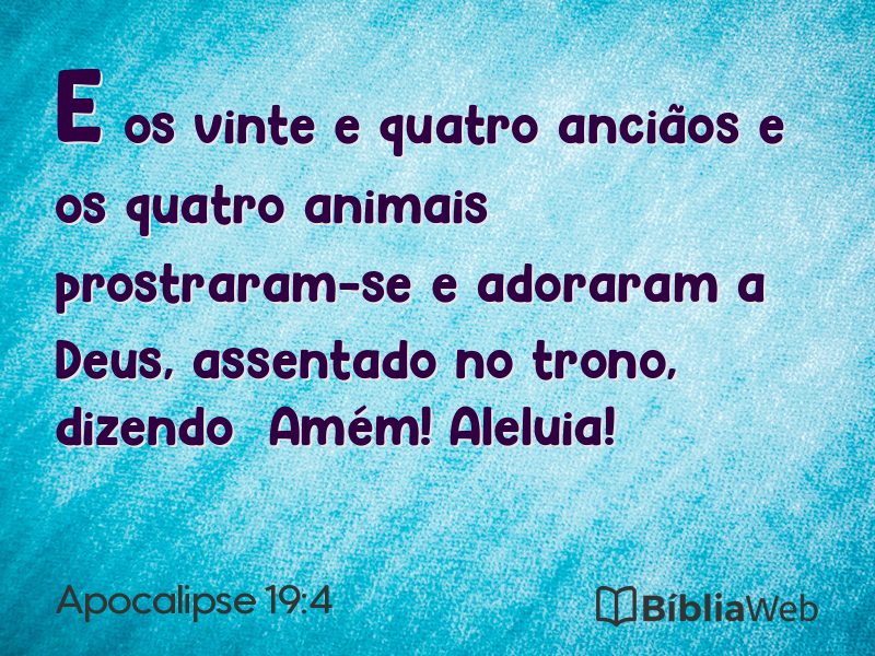 Apocalipse 19:4 em imagem para compartilhar