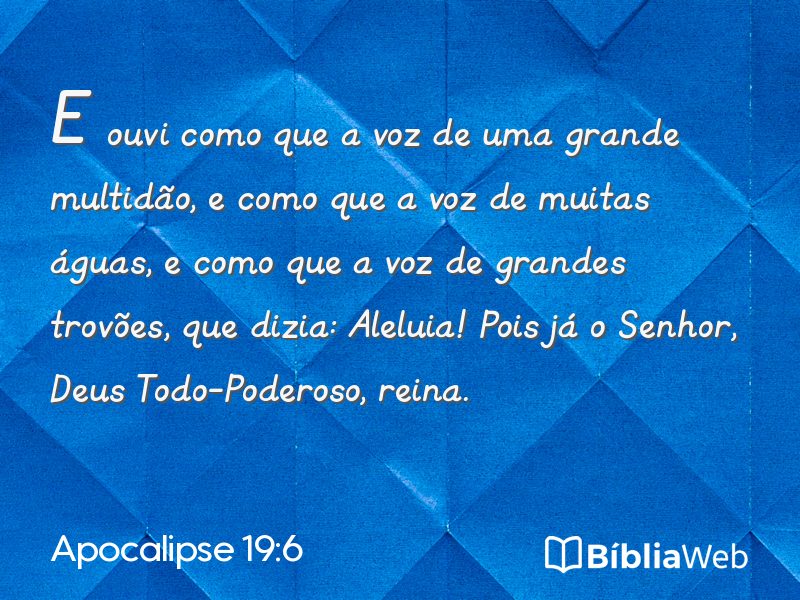 Apocalipse 19:6 em imagem para compartilhar