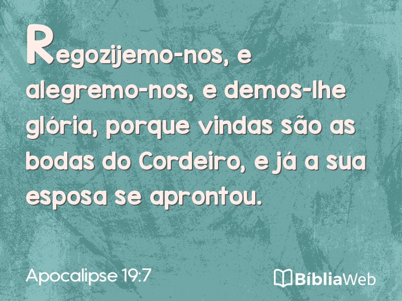 Apocalipse 19:7 em imagem para compartilhar