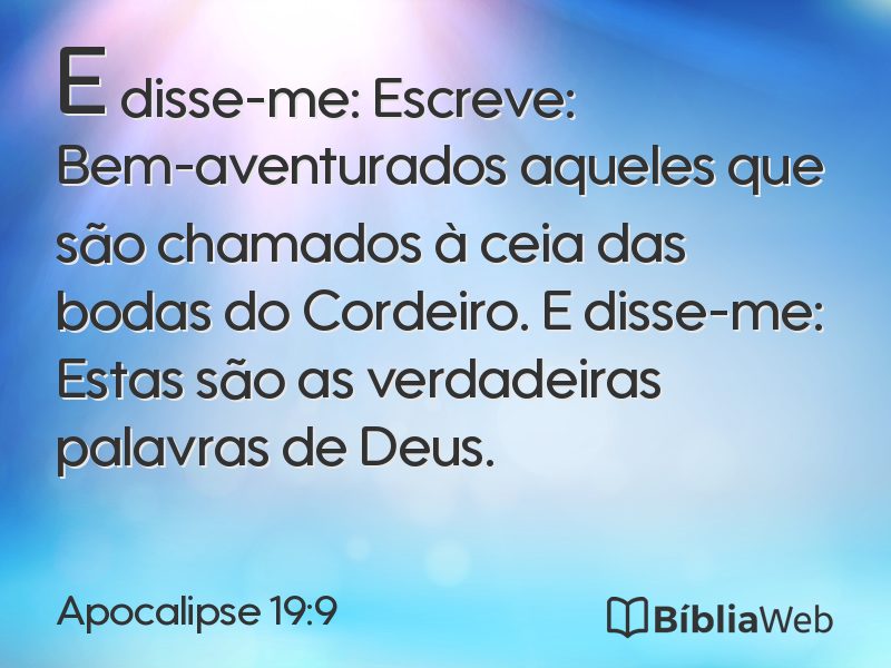 Apocalipse 19:9 em imagem para compartilhar