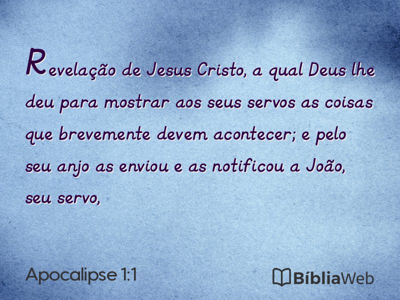 Apocalipse 1:1 em imagem para compartilhar