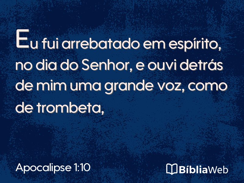 Apocalipse 1:10 em imagem para compartilhar