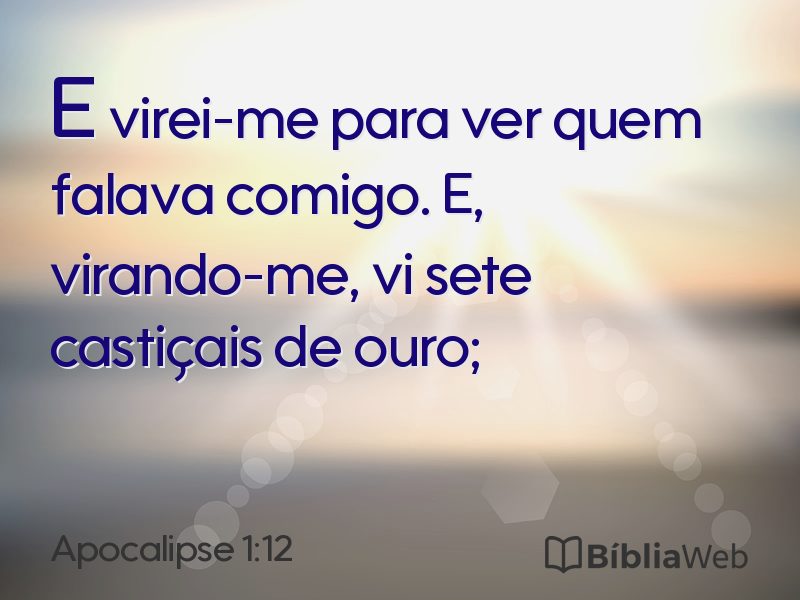 Apocalipse 1:12 em imagem para compartilhar