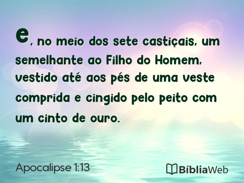 Apocalipse 1:13 em imagem para compartilhar