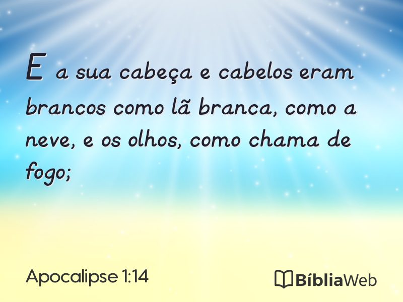 Apocalipse 1:14 em imagem para compartilhar
