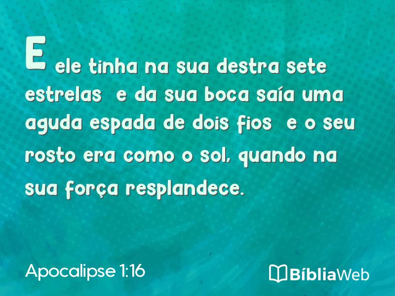 Apocalipse 1:16 em imagem para compartilhar