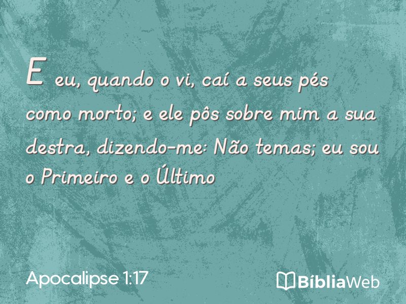 Apocalipse 1:17 em imagem para compartilhar