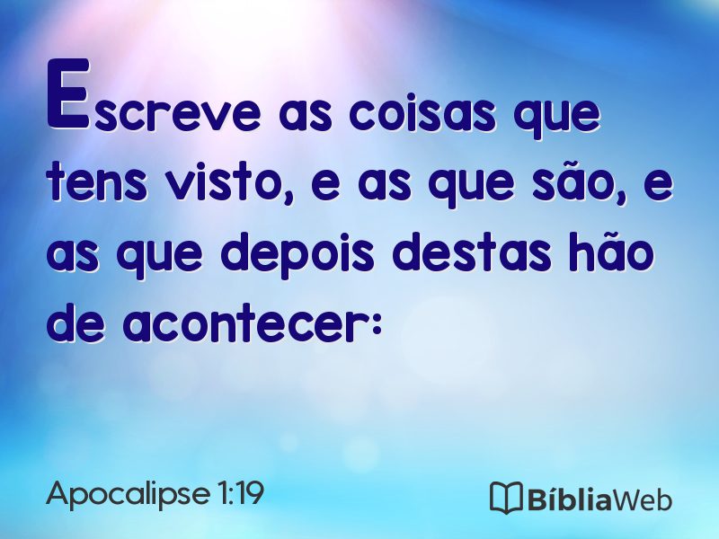Apocalipse 1:19 em imagem para compartilhar
