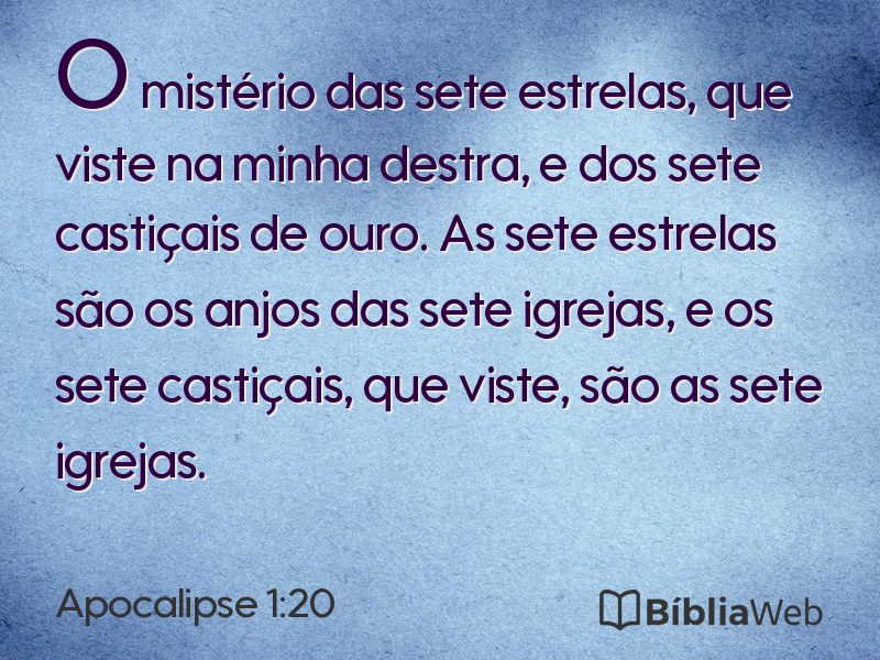 Apocalipse 1:20 em imagem para compartilhar