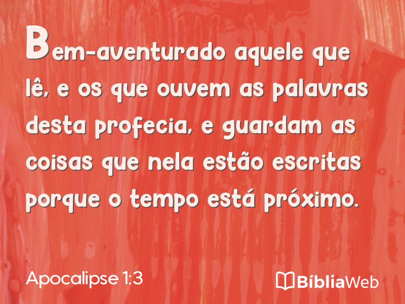Apocalipse 1:3 em imagem para compartilhar