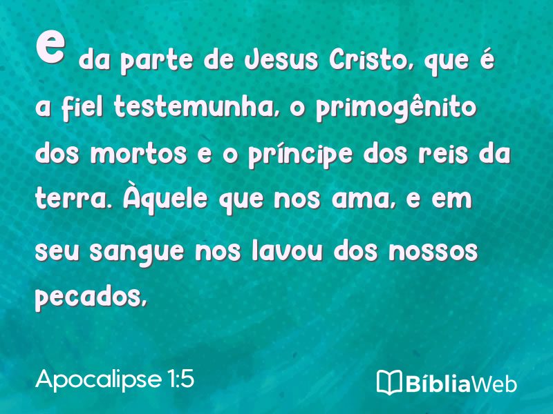 Apocalipse 1:5 em imagem para compartilhar