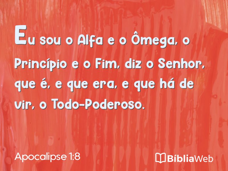 Apocalipse 1:8 em imagem para compartilhar