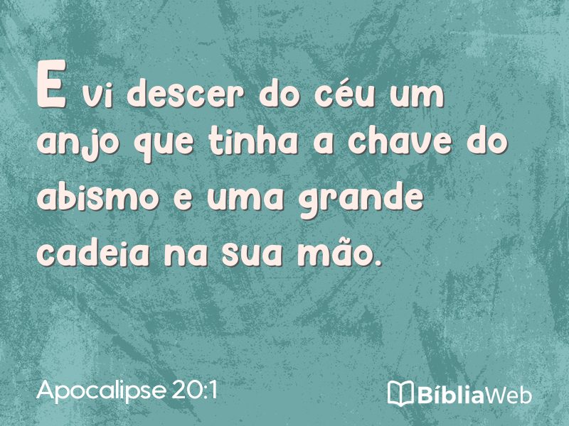 Apocalipse 20:1 em imagem para compartilhar