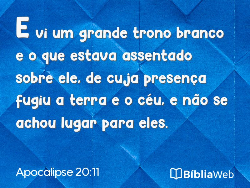 Apocalipse 20:11 em imagem para compartilhar