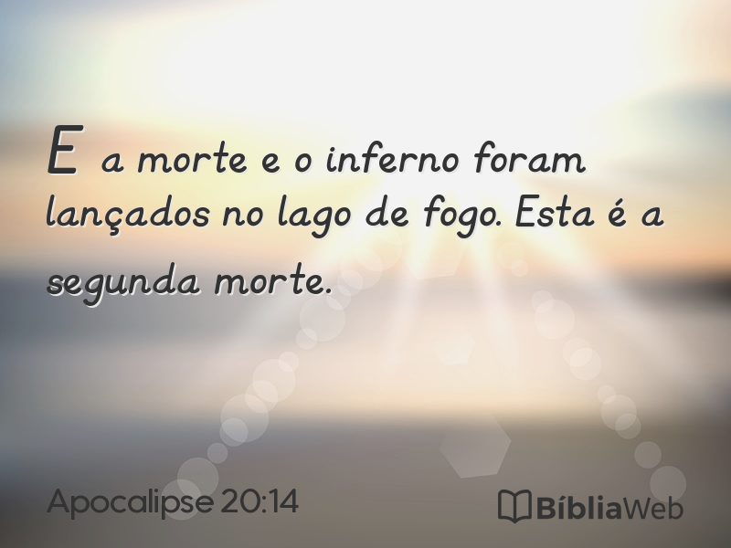 Apocalipse 20:14 em imagem para compartilhar