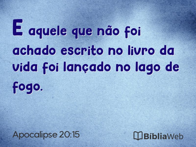 Apocalipse 20:15 em imagem para compartilhar