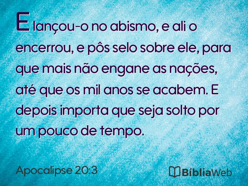 Apocalipse 20:3 em imagem para compartilhar