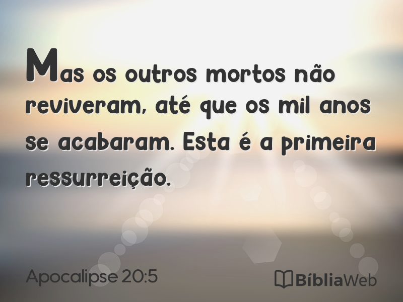 Apocalipse 20:5 em imagem para compartilhar