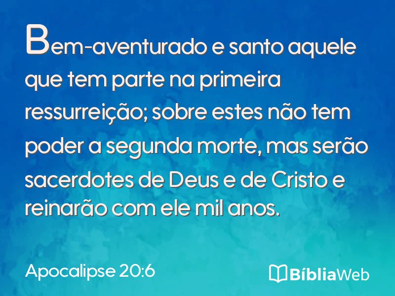 Apocalipse 20:6 em imagem para compartilhar