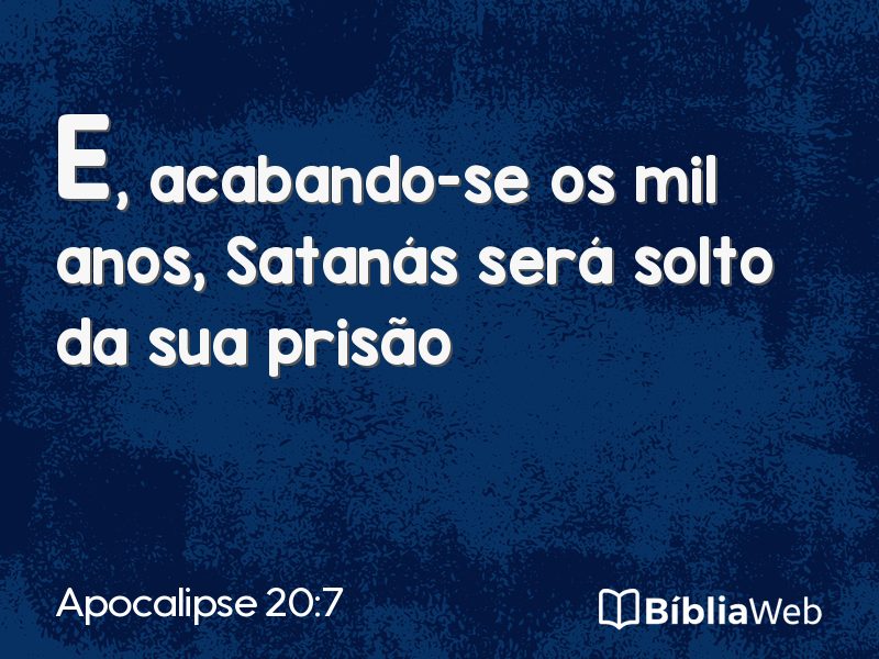 Apocalipse 20:7 em imagem para compartilhar