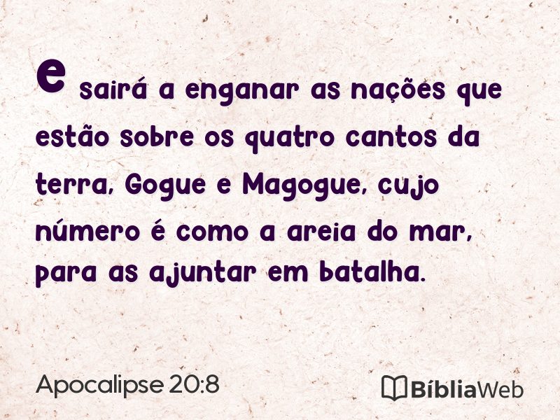 Apocalipse 20:8 em imagem para compartilhar