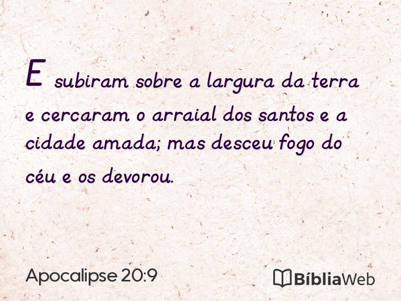 Apocalipse 20:9 em imagem para compartilhar
