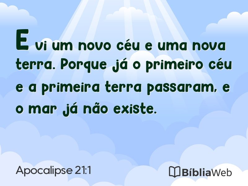 Apocalipse 21:1 em imagem para compartilhar