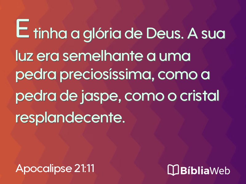 Apocalipse 21:11 em imagem para compartilhar