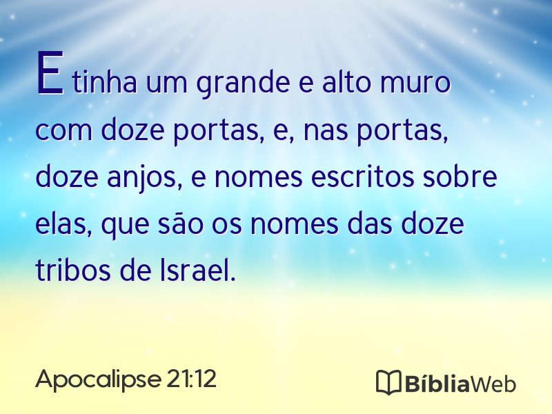 Apocalipse 21:12 em imagem para compartilhar