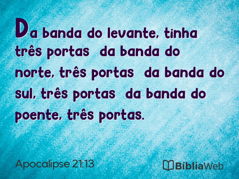 Apocalipse 21:13 em imagem para compartilhar