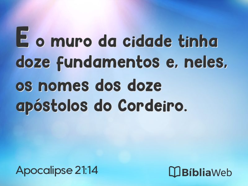 Apocalipse 21:14 em imagem para compartilhar