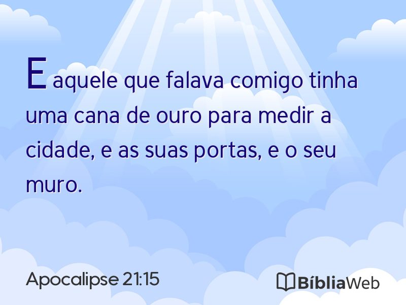 Apocalipse 21:15 em imagem para compartilhar