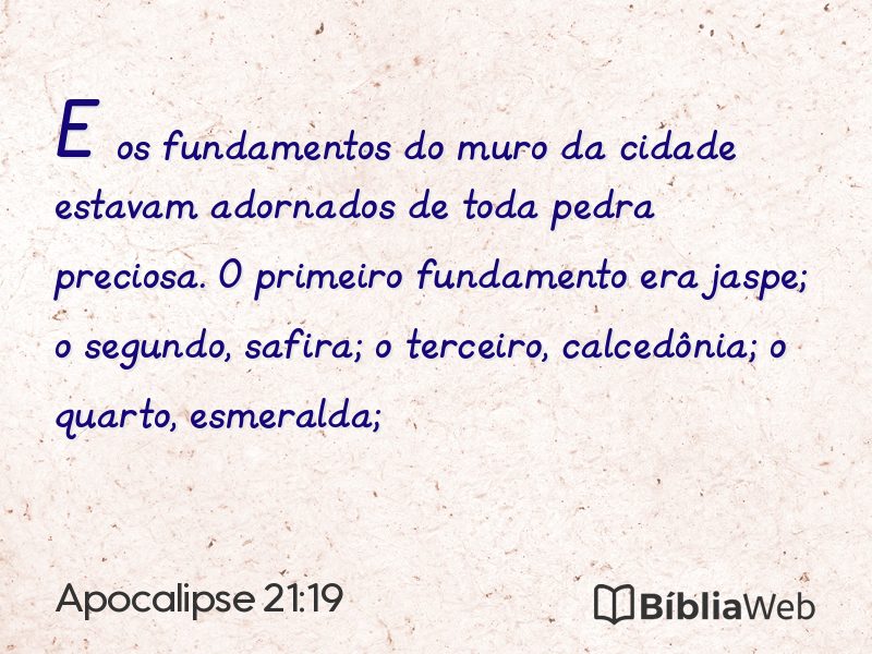 Apocalipse 21:19 em imagem para compartilhar