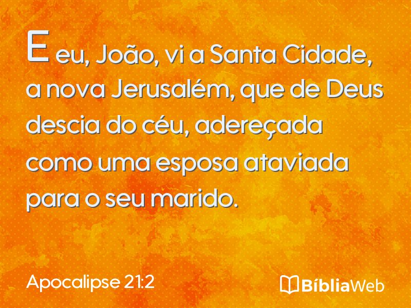 Apocalipse 21:2 em imagem para compartilhar