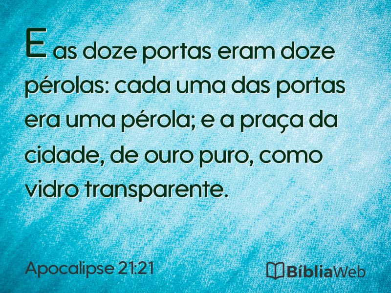 Apocalipse 21:21 em imagem para compartilhar