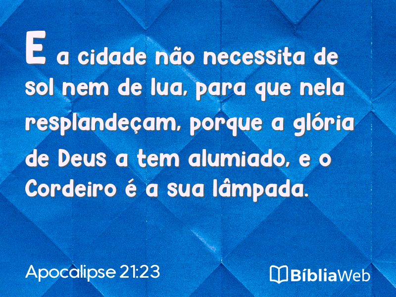 Apocalipse 21:23 em imagem para compartilhar
