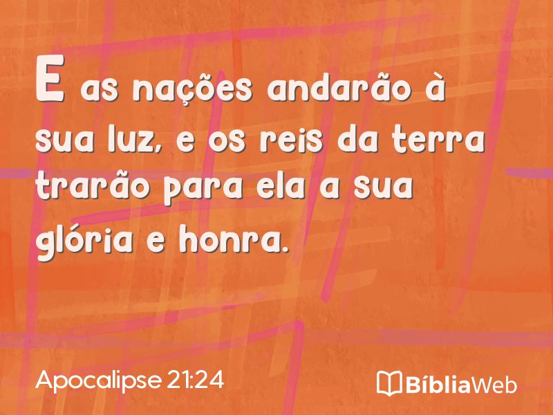 Apocalipse 21:24 em imagem para compartilhar