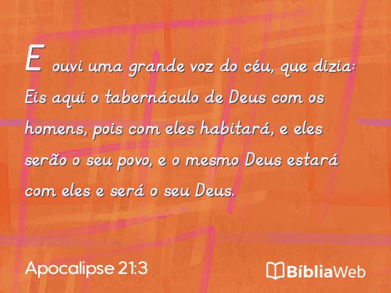 Apocalipse 21:3 em imagem para compartilhar