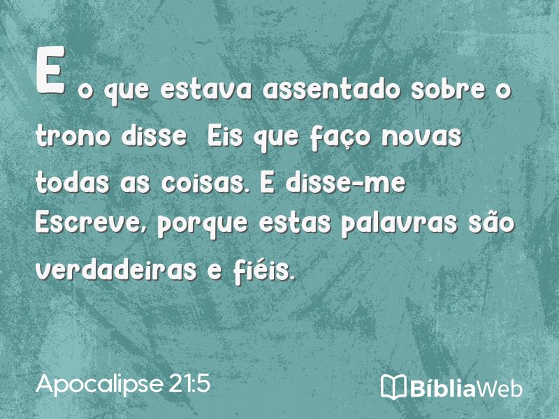 Apocalipse 21:5 em imagem para compartilhar