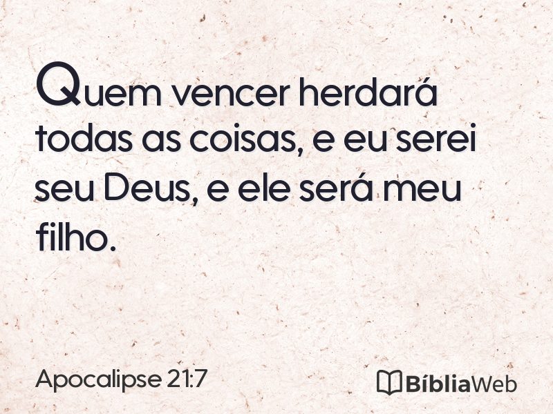 Apocalipse 21:7 em imagem para compartilhar