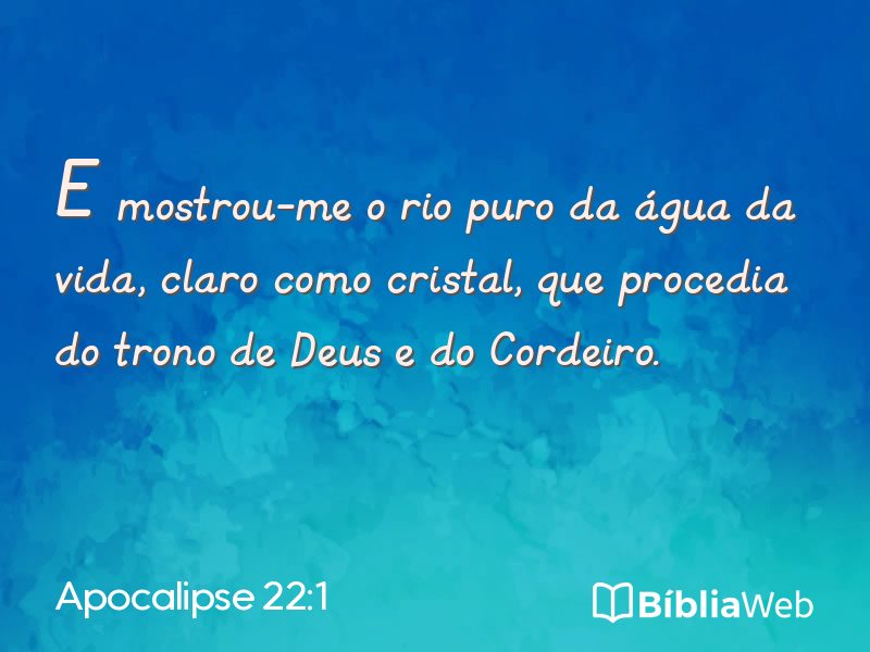 Apocalipse 22:1 em imagem para compartilhar