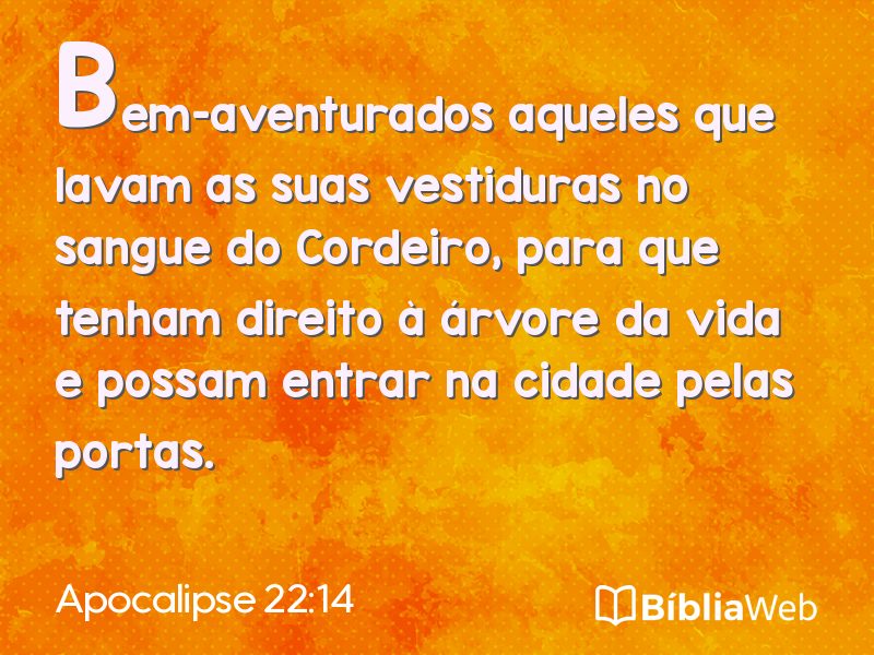 Apocalipse 22:14 em imagem para compartilhar