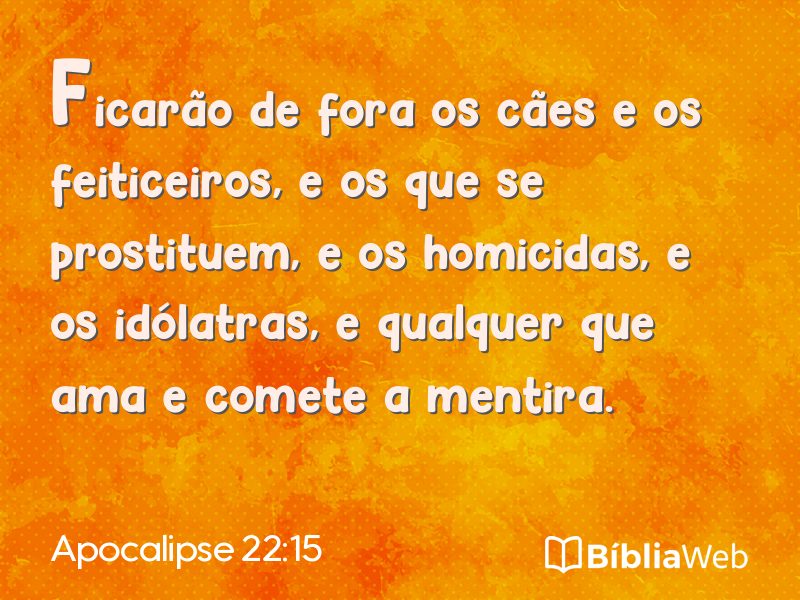 Apocalipse 22:15 em imagem para compartilhar