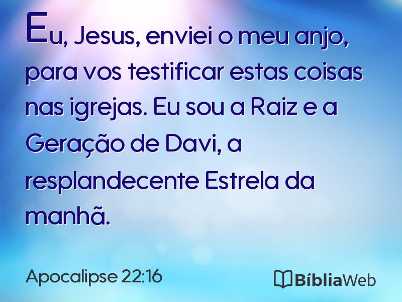 Apocalipse 22:16 em imagem para compartilhar